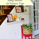 How to hange shelves using painters tape