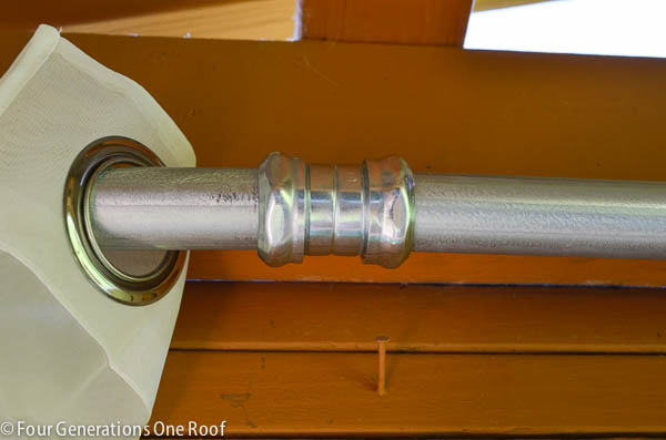 compression coupling over galvanized pipe diy outdoor curtain rod 