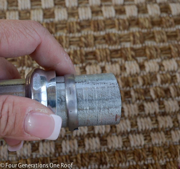 compression coupling over galvanized pipe diy outdoor curtain rod 