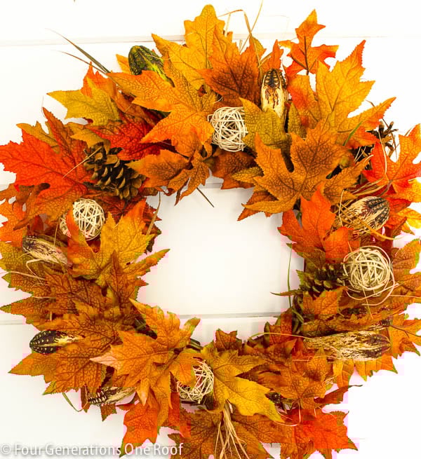 How to make a fall leaf wreath