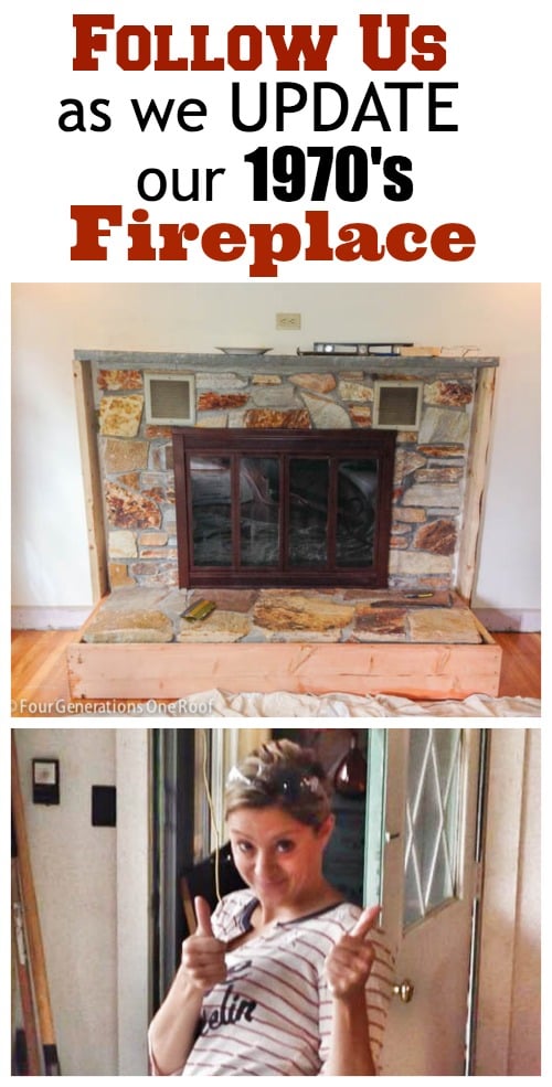 fireplace makeover begins