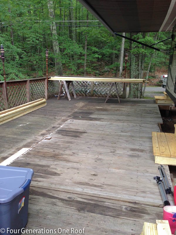 How To build a deck over a deck {campsite}