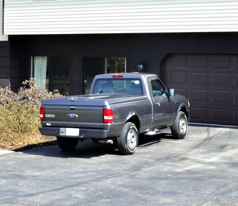 my grandfather and his tiny pickup truck