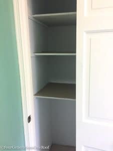 Bathroom Closet Disaster {mini-makeover} - Four Generations One Roof Blog