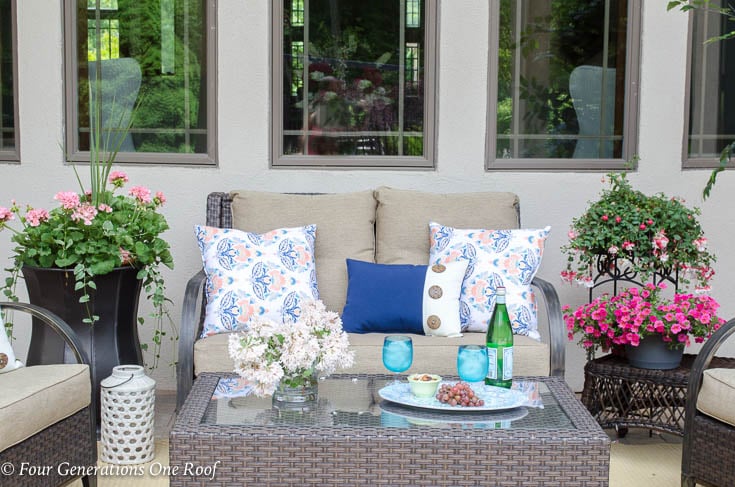 Big Backyard Patio Oasis Project complete {before and after reveal}