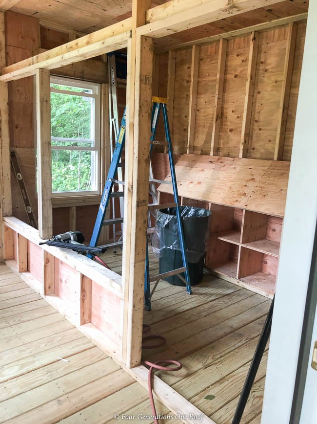 walk in chicken coop, partition wall, nesting boxes