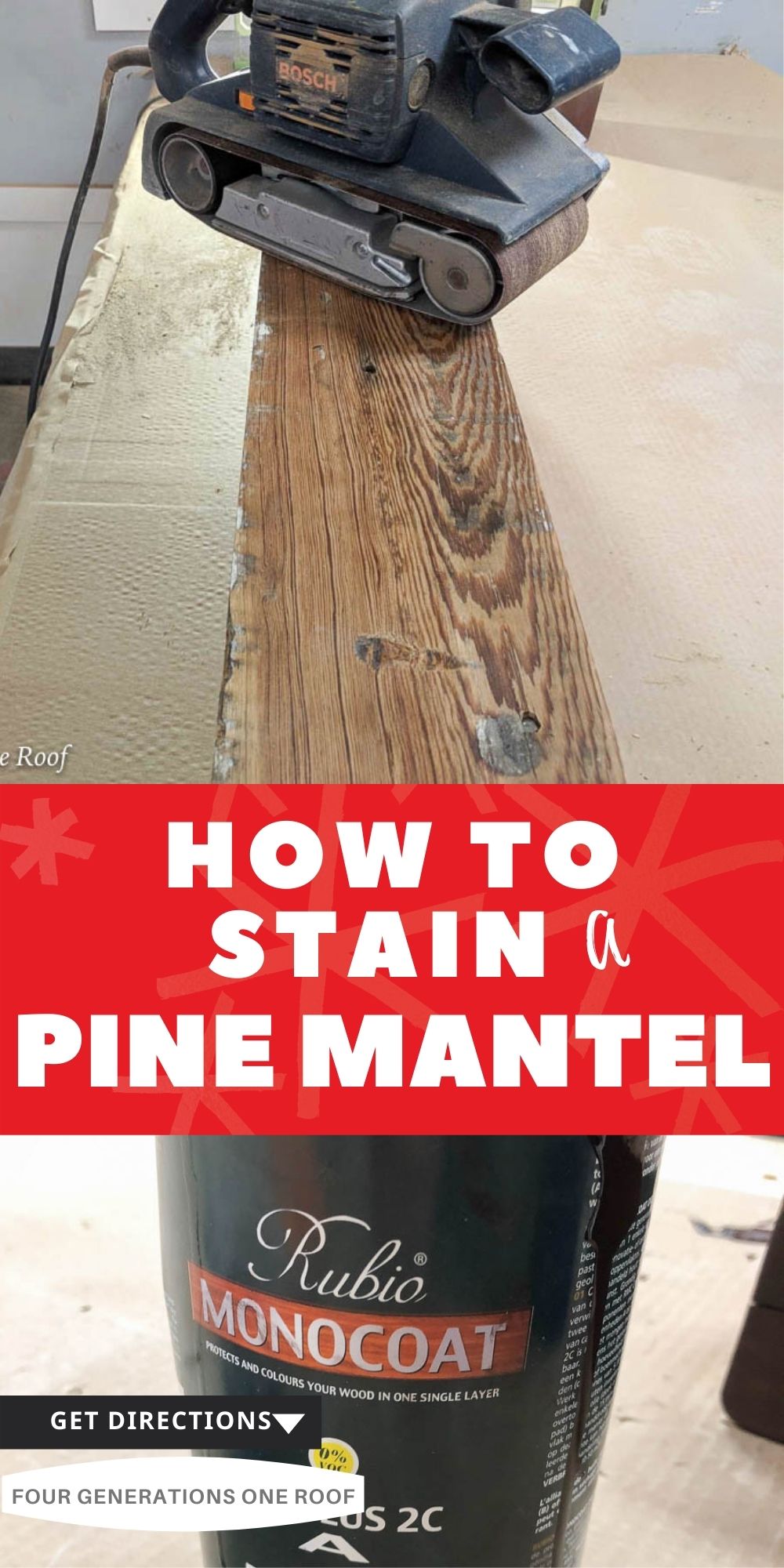 How To Stain Yellow Southern Pine Wooden Beam Mantel Four Generations