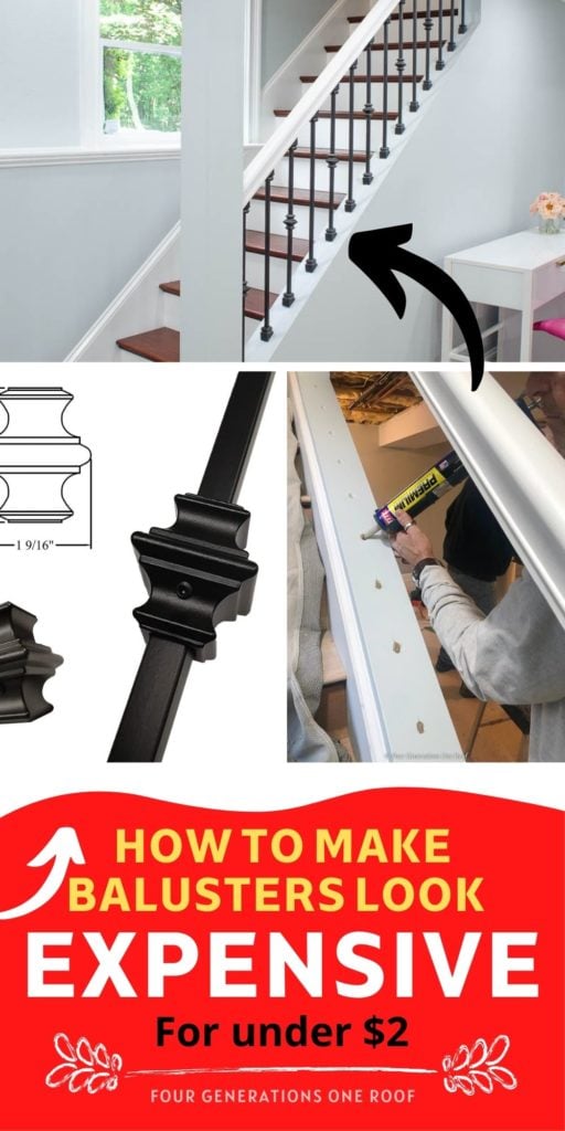 how to make balusters look expensive for under $2