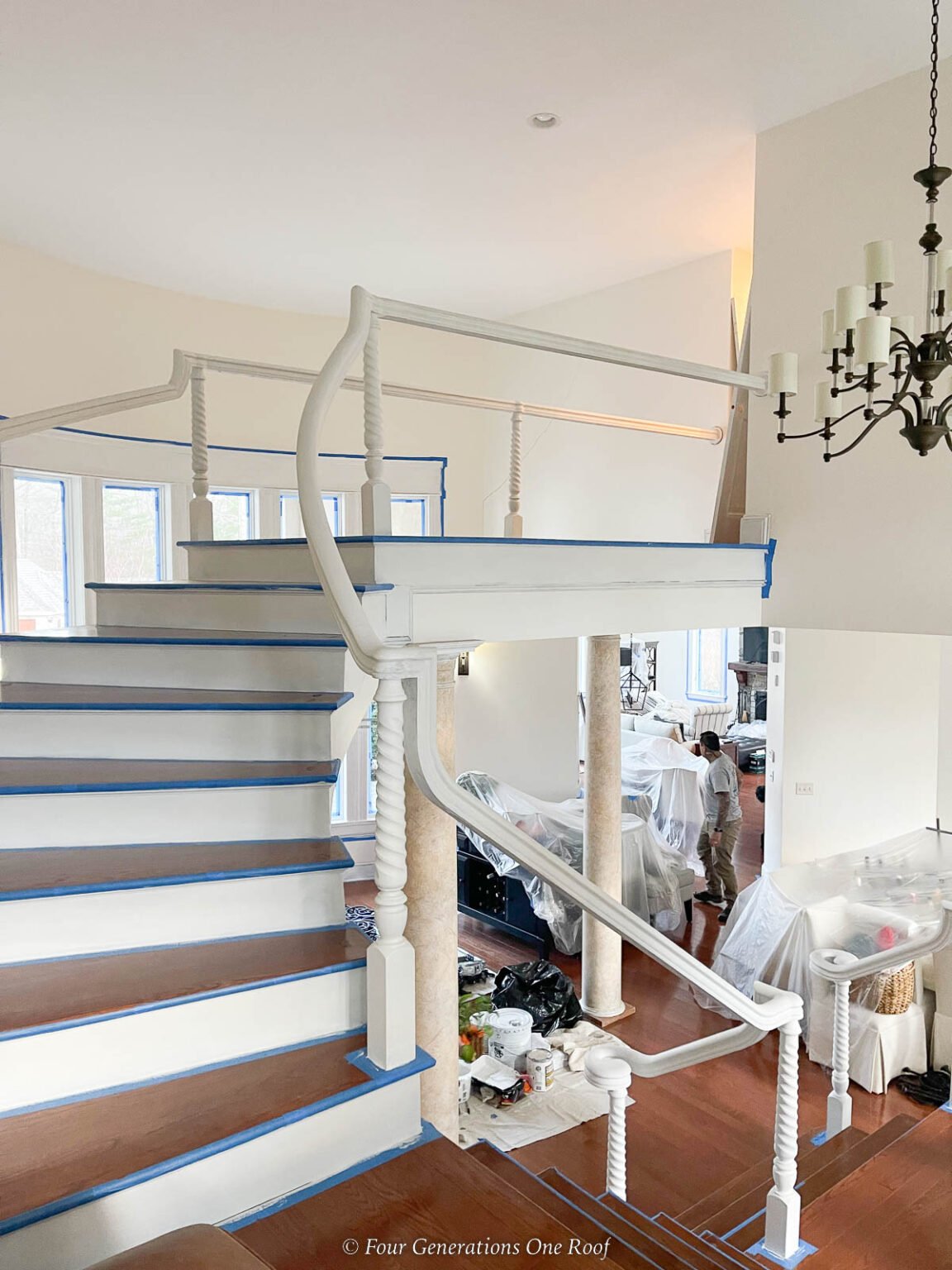 How To Prep & Paint Stair Risers Four Generations One Roof