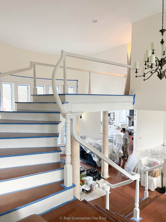 How To Prep & Paint Stair Risers Four Generations One Roof