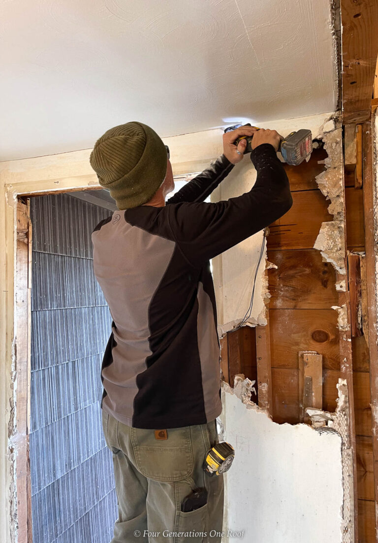 How to Install a Wider Prehung Door Exterior Door | Four Generations ...