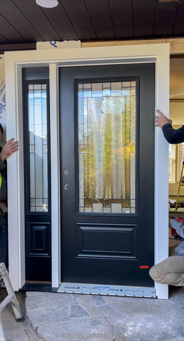 How to Install a Wider Prehung Door Exterior Door | Four Generations ...