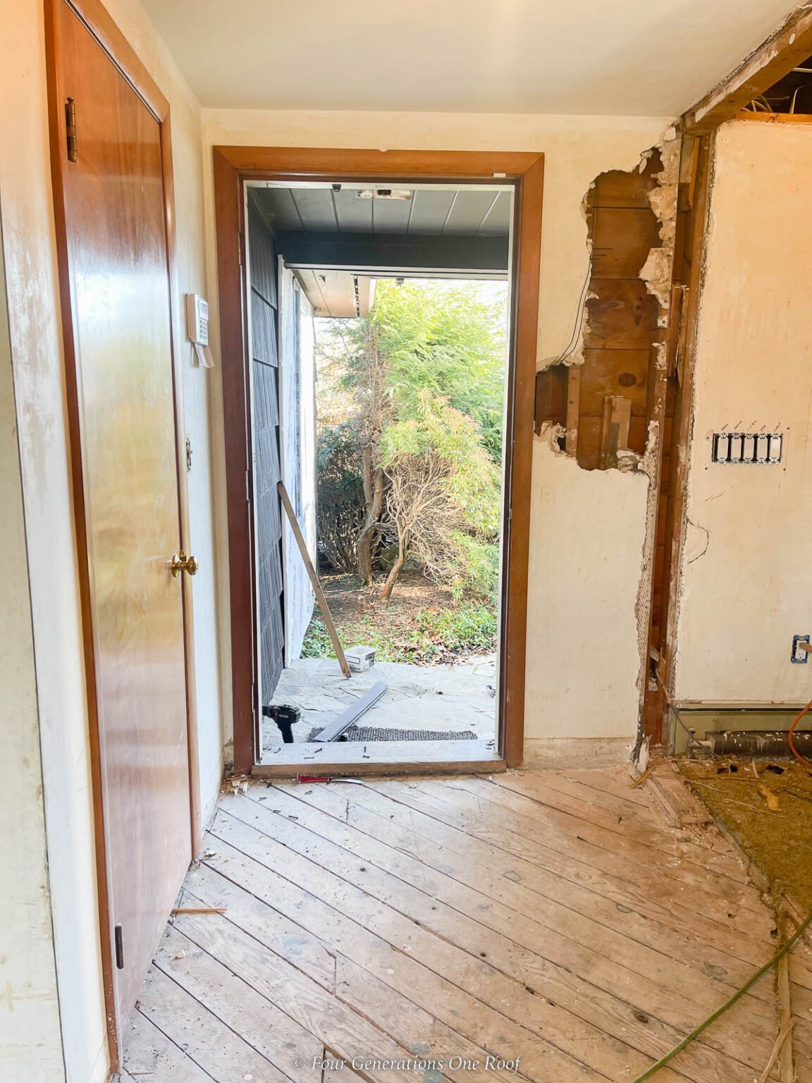 How to Install a Wider Prehung Door Exterior Door Four Generations