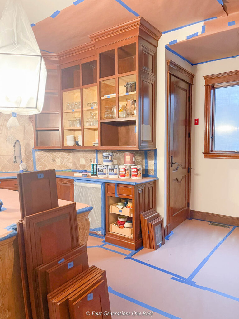 How To Paint Kitchen Cabinets Like A Pro | Early 2000 Cabinets