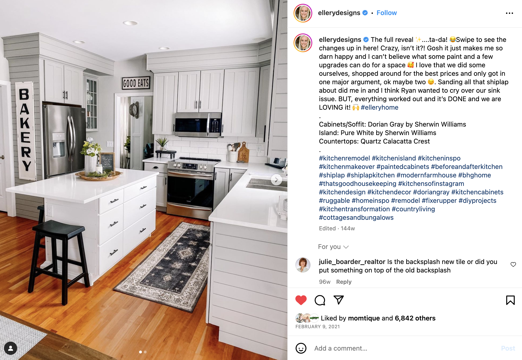 dorian gray kitchen cabinet paint color
