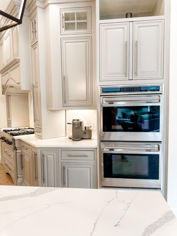 Grey Kitchen Cabinets With White Countertops