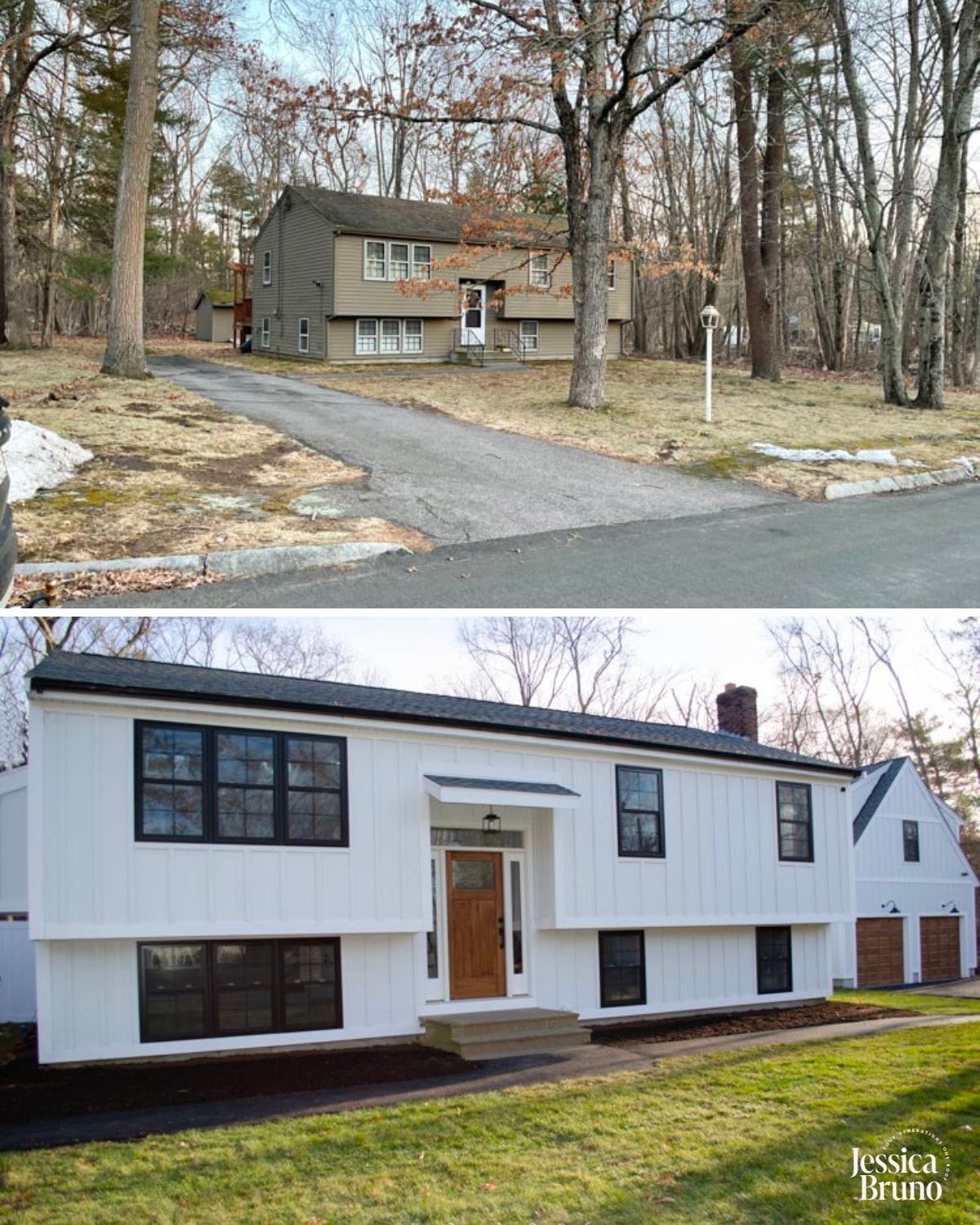 split level front door ideas, enlarge opening and add accent roof