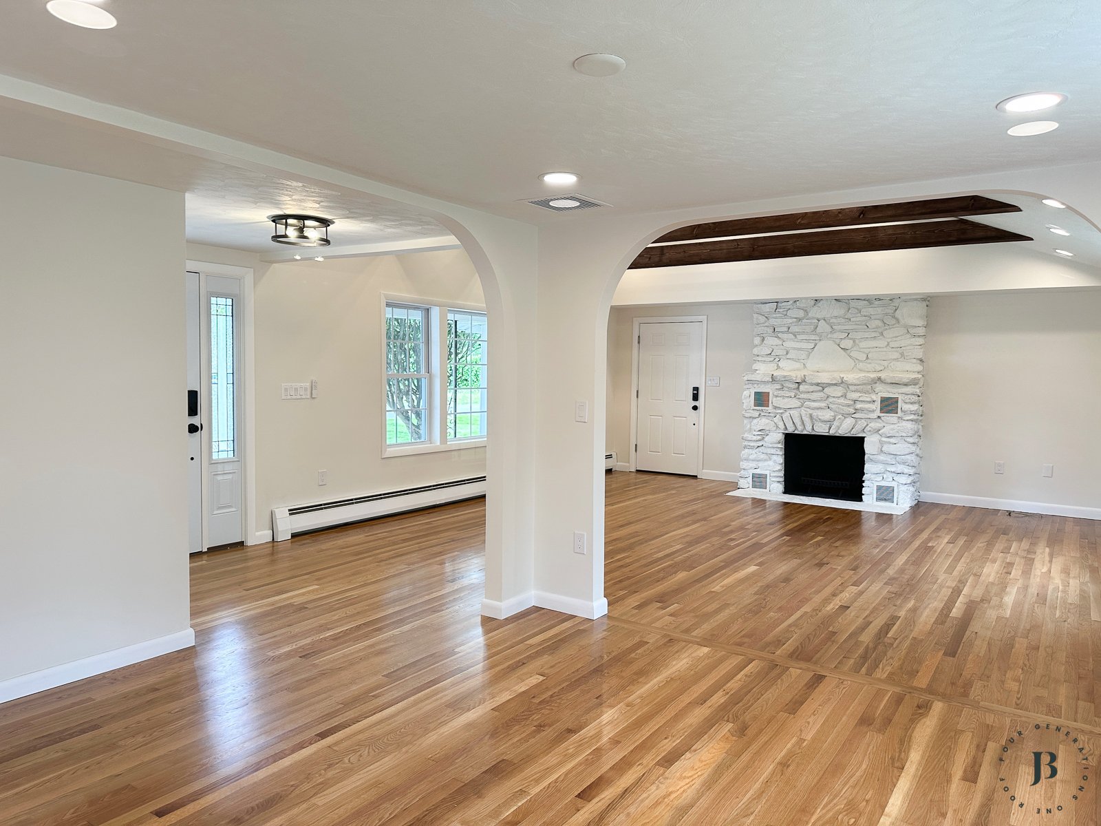 white oak flooring with clear polyurethane top coat