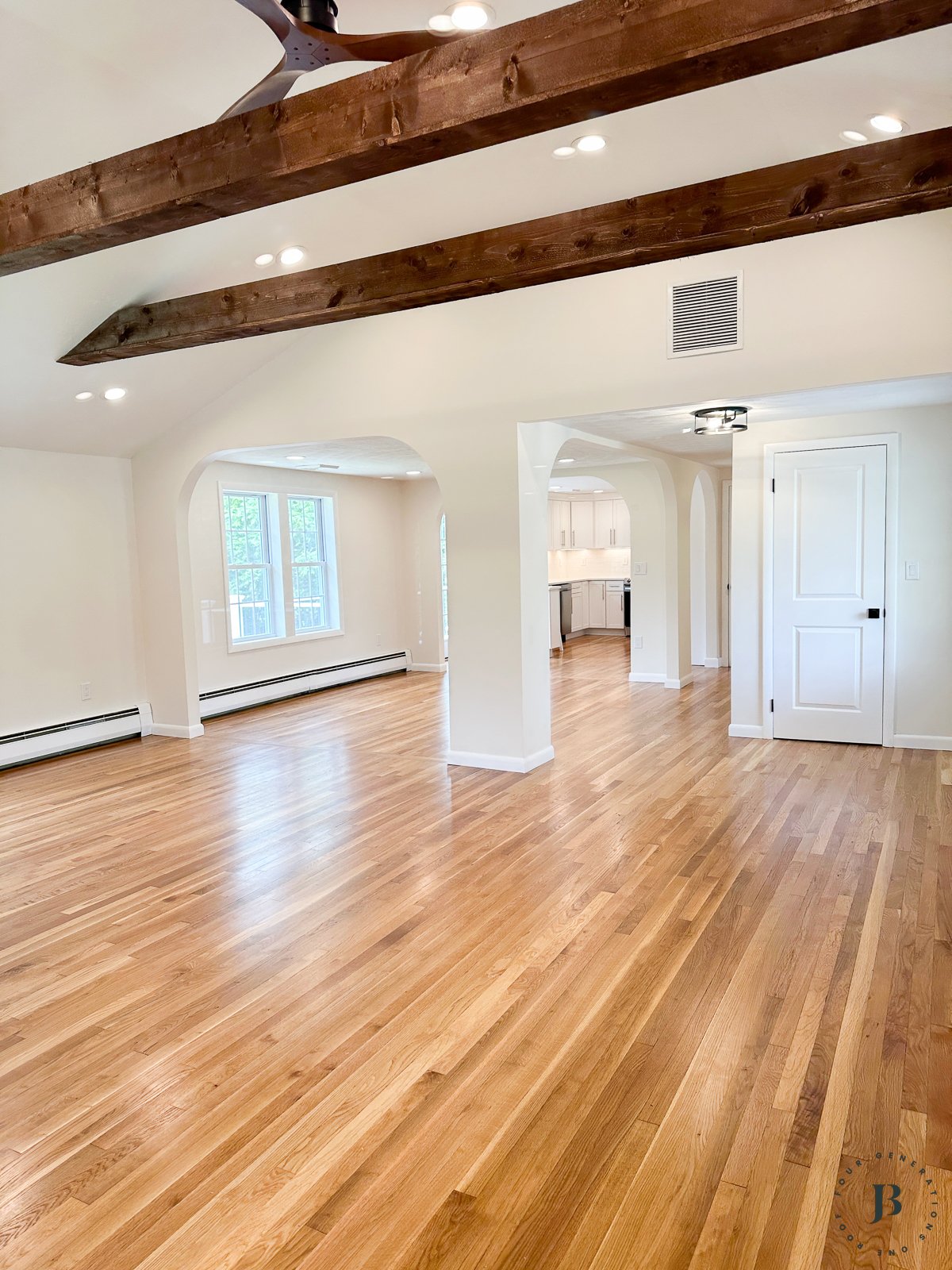 ranch house makeover with vaulted ceiling