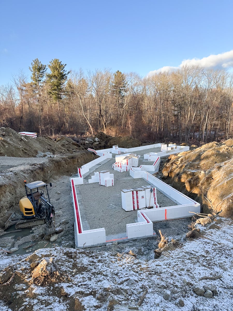 ICF foundation walkout basement for multigenerational home showing increased square footage potential for in-law suite living space