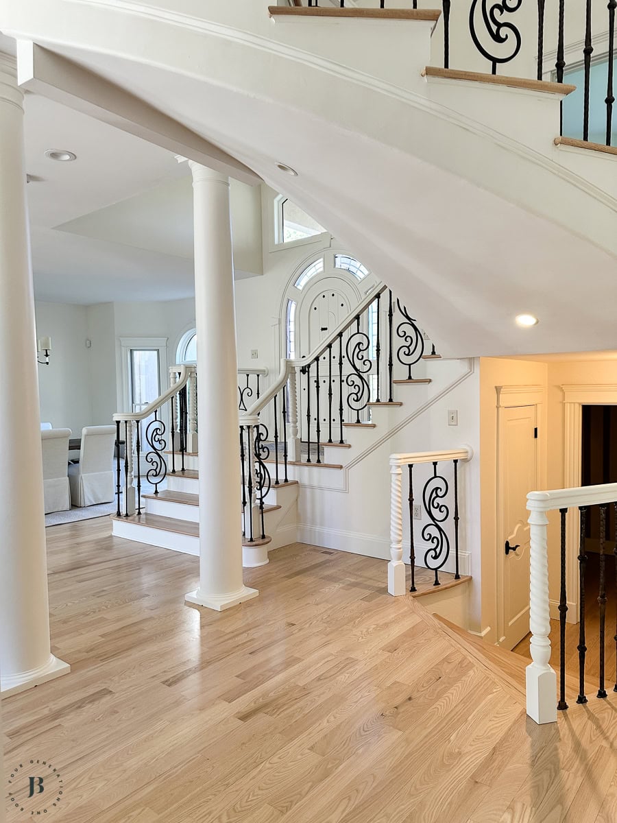 multigenerational house for sale modern mediterranean front door staircase