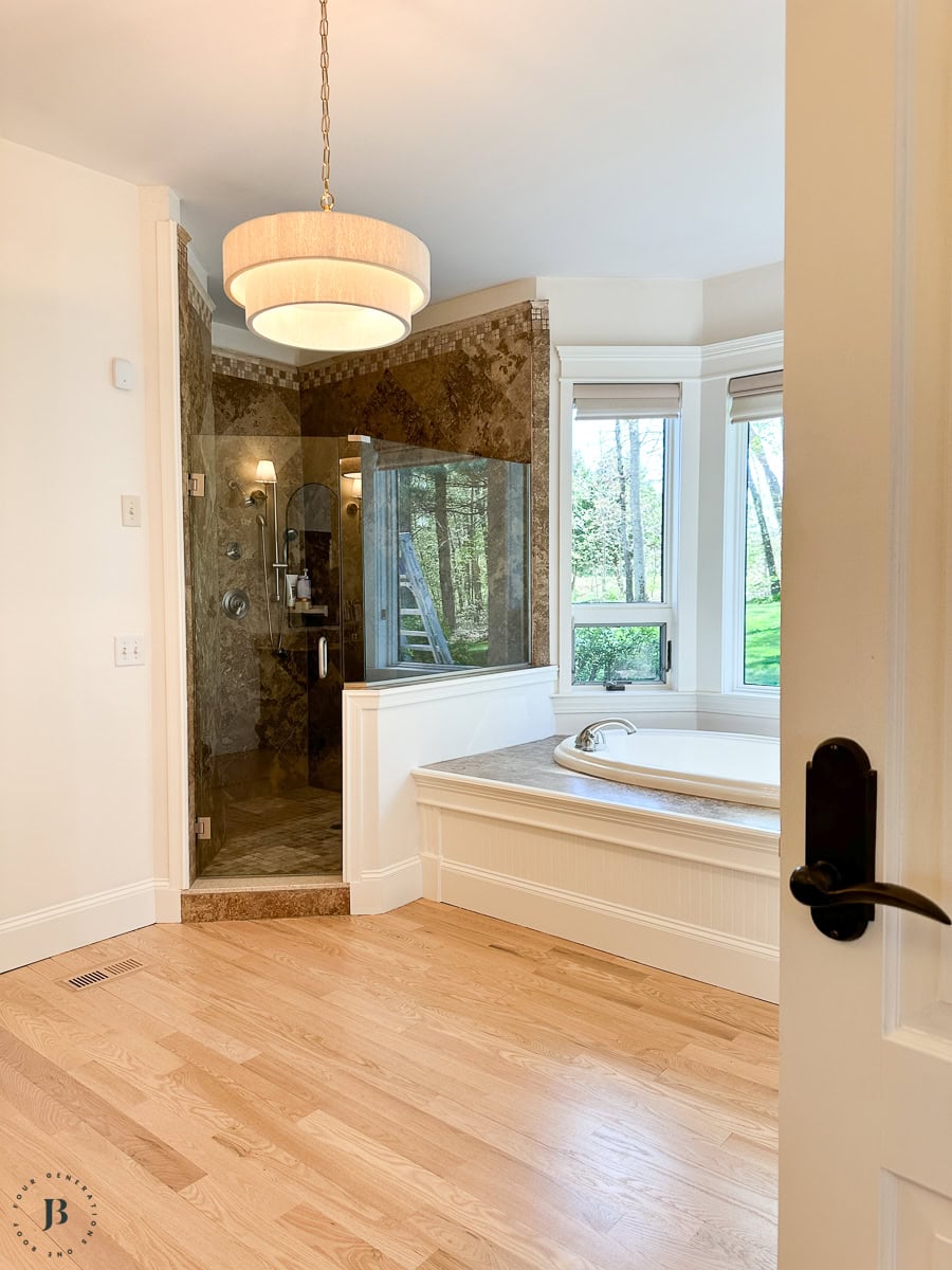 refinish vs replace red oak flooring cost comparison full bathroom