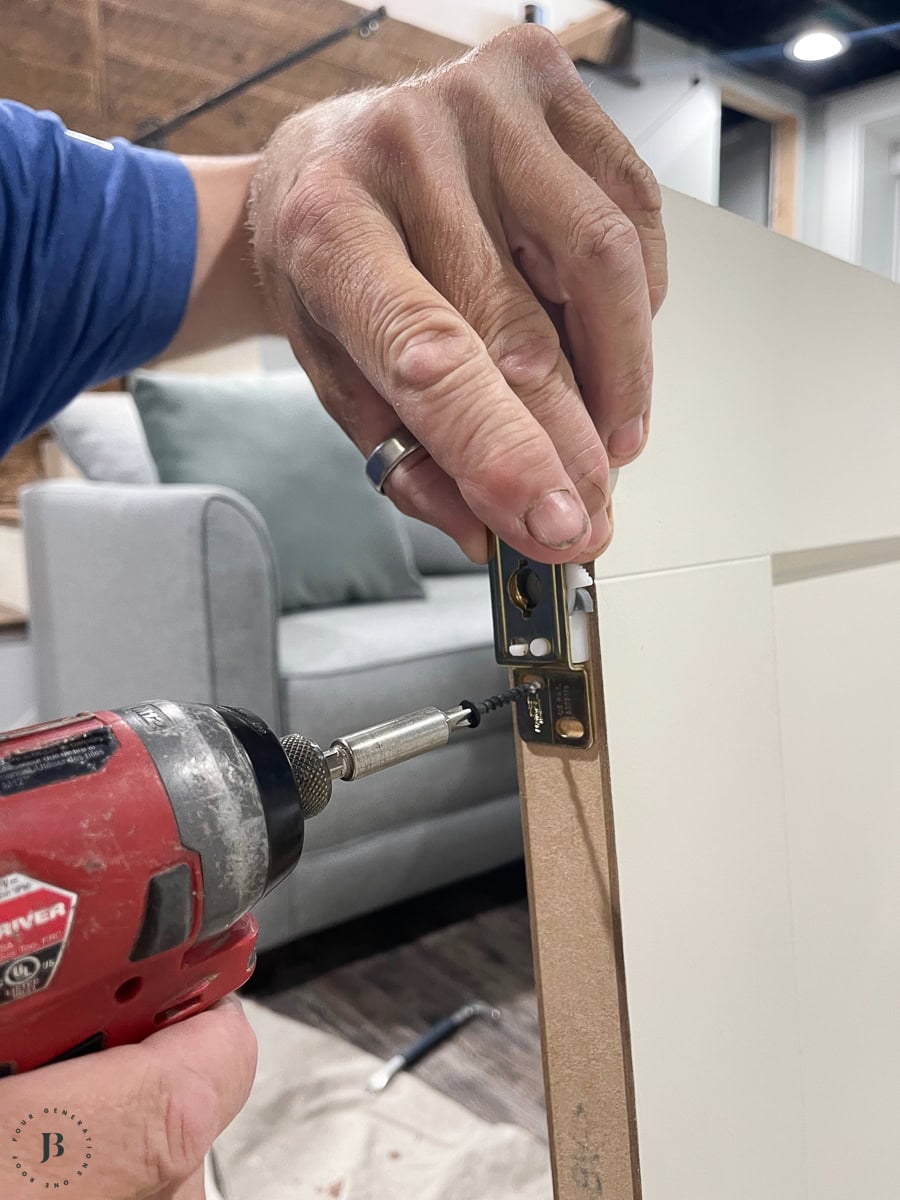 installing pocket door hardware to the top of the door slab